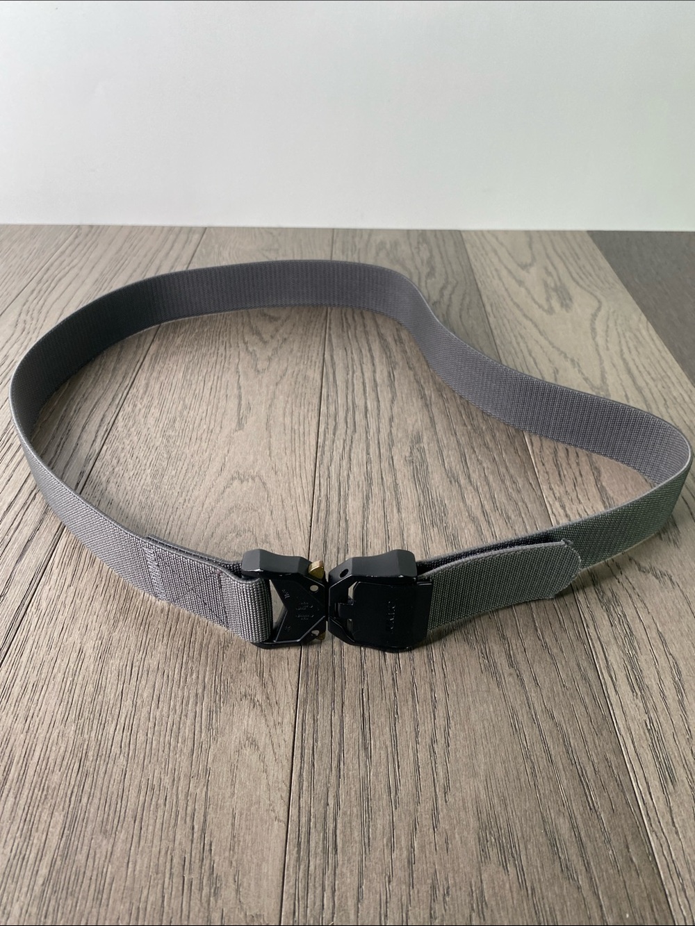 Jukmo Gray Tactical Web Belt with Quick-Release Buckle - Adjustable 30/42
